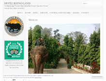 Tablet Screenshot of hotelrhinoland.com